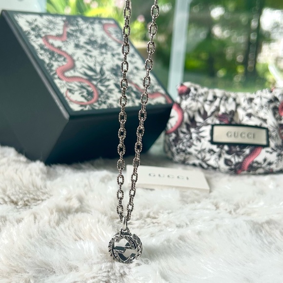 BRAND NEW Authentic GUCCI Interlocking G pendant necklace - Picture 11 of 12